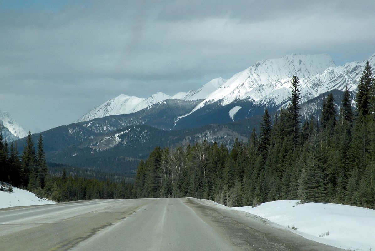 17 Split Peak, Catlin Peak and Mount Selkirk From Highway 93 On Drive From Castle Junction To Radium In Winter